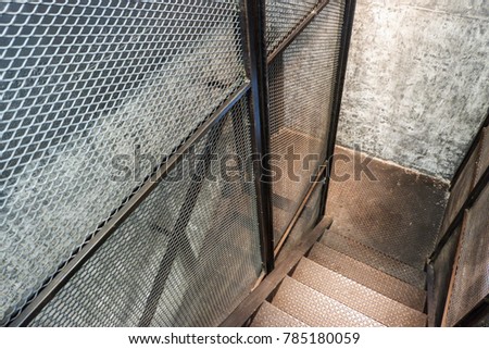 Indoor steel staircase, Industrial loft style
