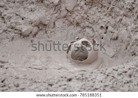 Boiling mud in a mud pot