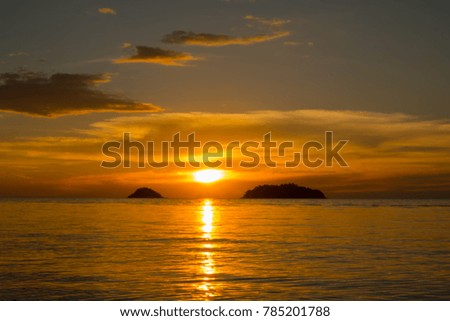 sunset at khochang thailand