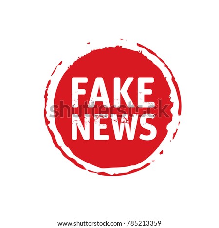 Color stamp and text Fake News. Vector Illustration.
