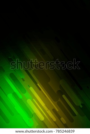Dark Green, Yellow vertical doodle blurred pattern. A completely new color illustration in doodle style. The elegant pattern can be used as a part of a brand book.