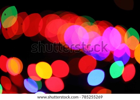 Blurred colorful lights