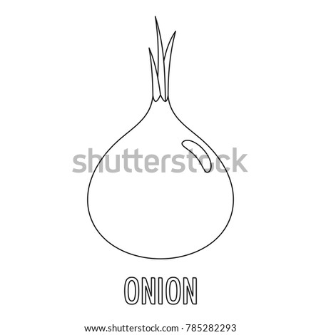 Onion icon. Outline illustration of onion vector icon for web