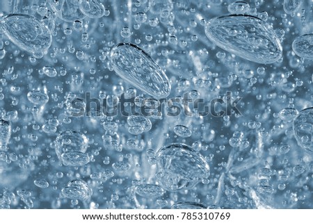 Abstract glossy bubbles in gel, detail