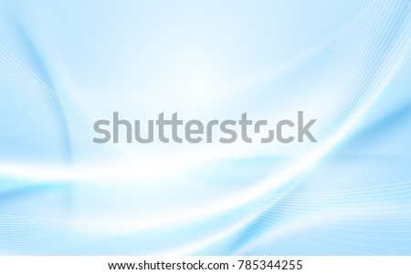 Abstract soft blue wavy with blurred light curved lines background