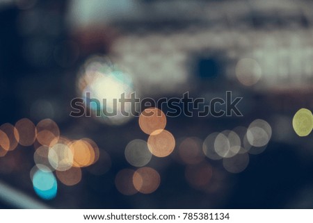 Abstract blur light bokeh background, vintage tone for decoration