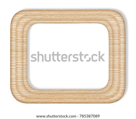 plywood Wooden picture isolated on white