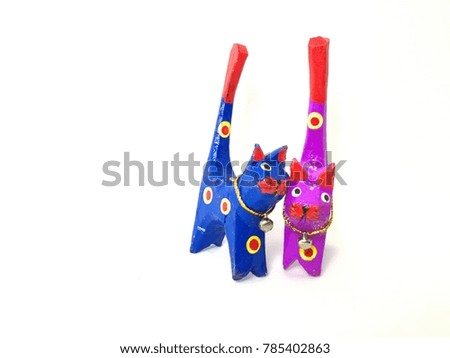 cat toys from colorful wooden toys