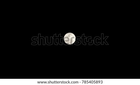 Full moon on the dark night landscape