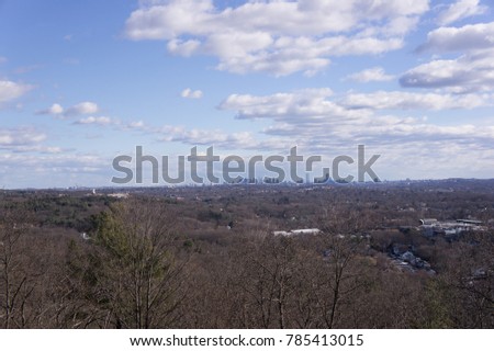 The view from Prospect Hill in Waltham MA