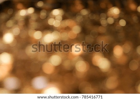 Blur or bokeh of gold coin in Thailand Temple