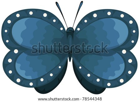 illustration of isolated a beautiful butterfly on white