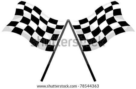 illustration of isolated checkered flag on white background