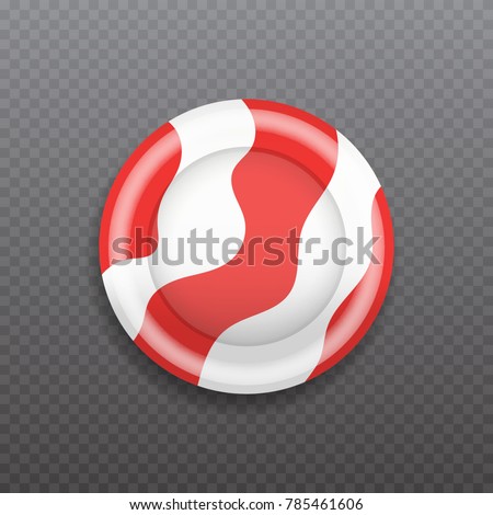 Realistic Vector Sweet Lollipop Candy isolated on transparent backdrop. 