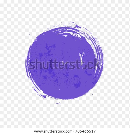Big ultraviolet purple grunge circle. Color of the year 2018.
