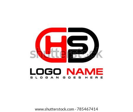 H S initial logo template vexctor