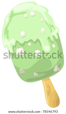 illustration of isolated  ice cream bar on white background