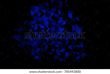 Dark BLUE vector abstract mosaic background. Shining colored illustration in a brand-new style. The completely new template can be used for your brand book.