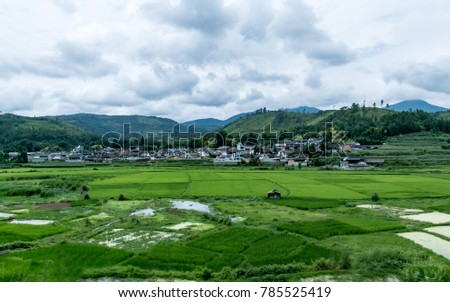Tengchong City, Yunnan Province, pastoral rural landscape