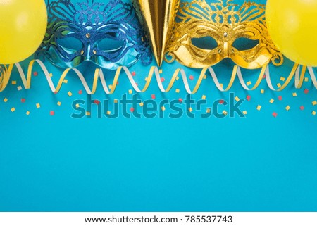 Colorful carnival on blue background