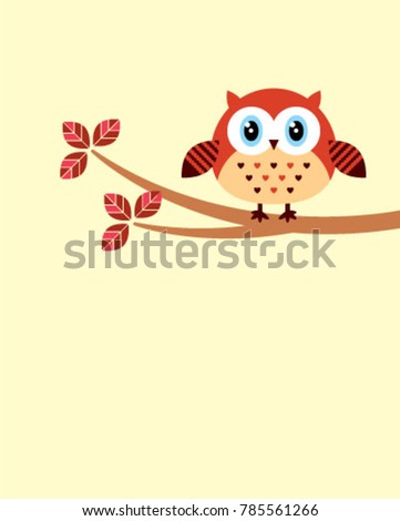 cute owl graphic vector
