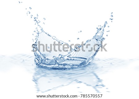 water splash isolated on white background,beautiful splashes a clean water,water