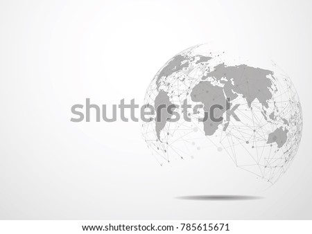 Global network connection. World map point and line composition concept of global business. Vector Illustration Royalty-Free Stock Photo #785615671
