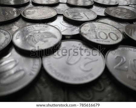 money. coins. Indonesian rupiah coin Royalty-Free Stock Photo #785616679