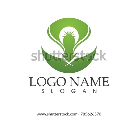 Nature leaf logo design template