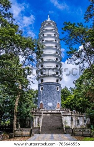 Tengchong City, Yunnan Province Laifeng tower architectural landscape