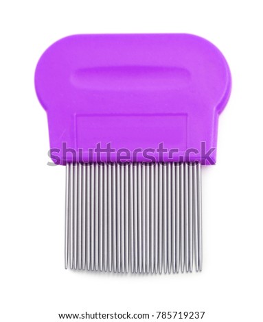 Lice comb for removing lice and nits isolated on white