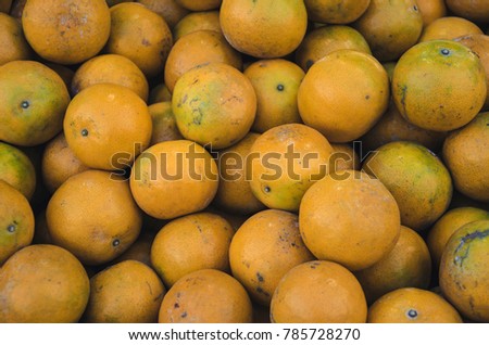 Orange fruit put together as a background.tone pastel