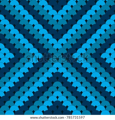 Colorful scales, geometrical seamless pattern with rhombus. Can be used for wallpaper, web page, prints, water illustrations