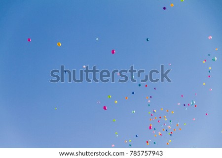 celebration balloons release as background