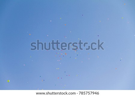 celebration balloons release as background