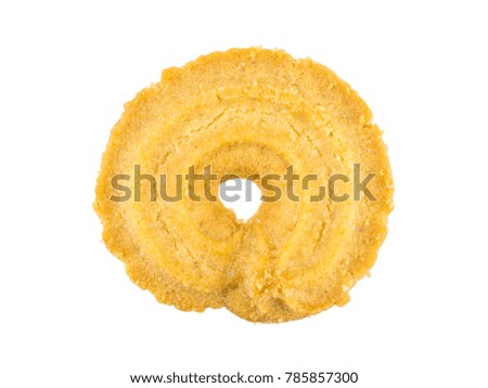 butter cookies isolated on white background ,work path