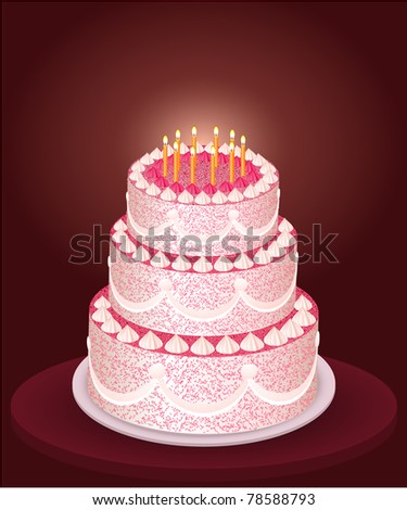 Festive cake illustration
