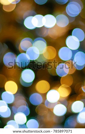 Colorful Bokeh Background Retro style on concept design of Holiday Christmas style, Soft colored abstract background
