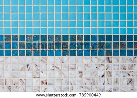 Colored tiles in the pool. Pattern background
