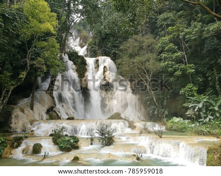 Waterfall in Luang Phrabang, Laos
