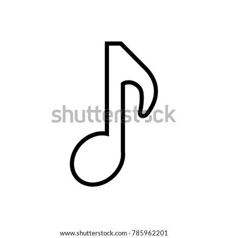 line art music icon, not icon