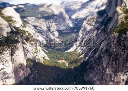 Tilt Shift of Yosemite Valley