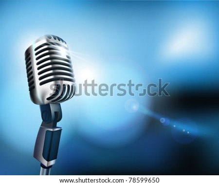 Microphone. Vector illustration.