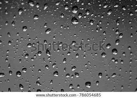 Water drop on car glass