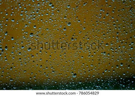 Water drop on car glass