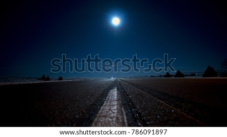 Full Moon over interstate