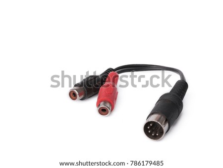 Computer Cable on white background