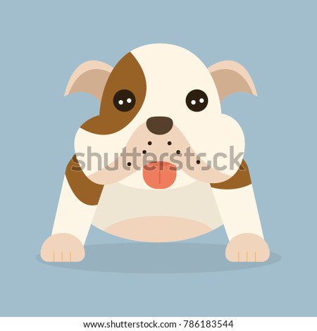 cute bulldog vector