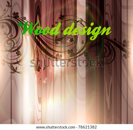 Floral spring design elements. Flower abstract wood background for retro design. Vector. eps 10.