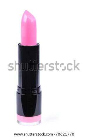 Single lipstick, isolated on white